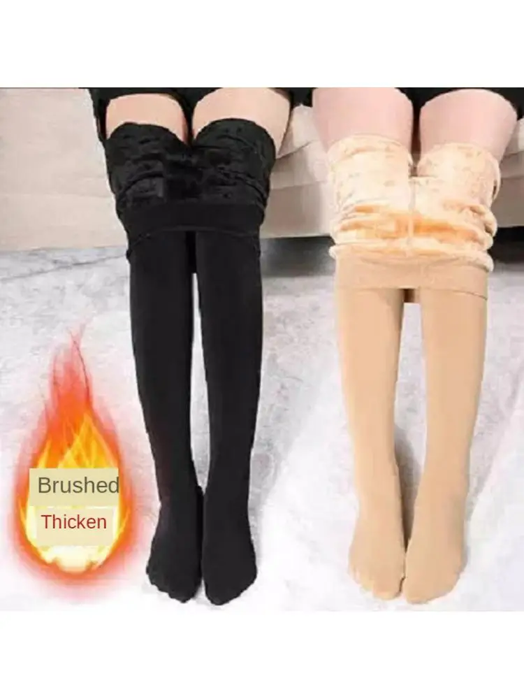 200G 300G Women Tights Winter Warm Sexy Pantyhose Thick Velvet Cashmere Nylon Stretch Black High Opaque Colored  Leggings