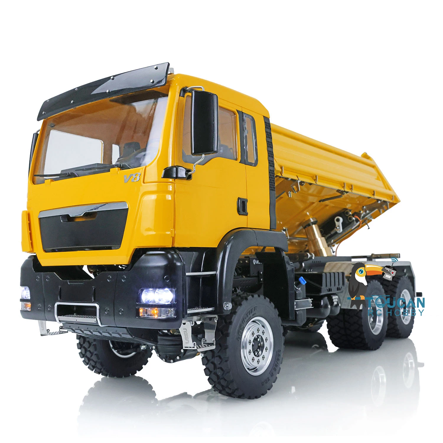 LESU RC Dumper Truck Metal 1/14 Hydraulic Tipper MAN TGS 3-way Radio Control Toucan Car Light Ready to Run Model THZH1322-SMT8