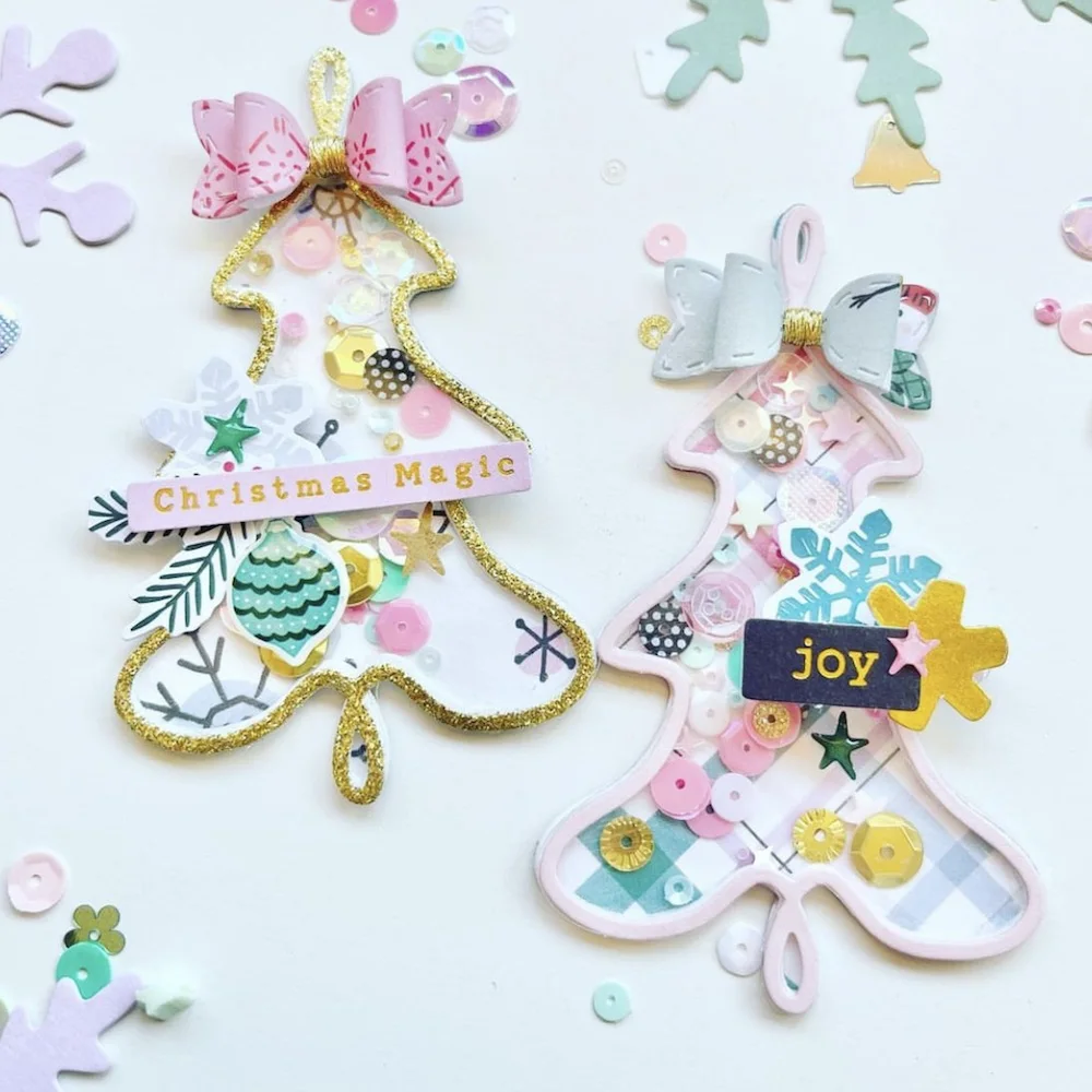 KSCRAFT Christmas Tree Cookie Shaker Metal Cutting Dies Stencils for DIY Scrapbooking Decorative Embossing DIY Paper Cards