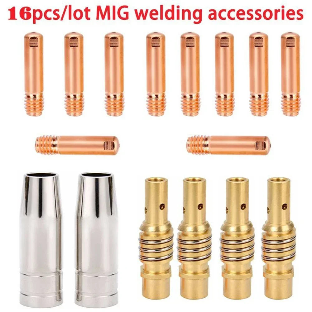 Kit de boquillas de soldadura de 0,8mm y 1,0mm, soporte de punta de contacto, accesorios de herramientas de soldadura TIG para Tig 15AK MIG MAG Home