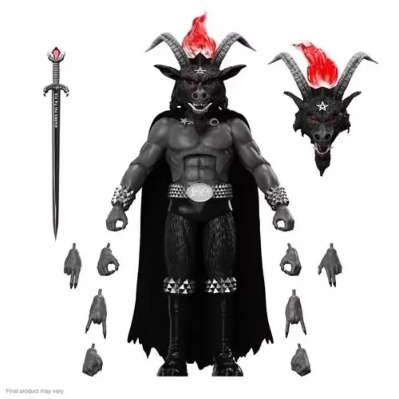 In Stock Original SUPER7 Show No Mercy Slayer 2 Wave Movable Trend Play Black Minotaur Doll Great Gift From A Collector