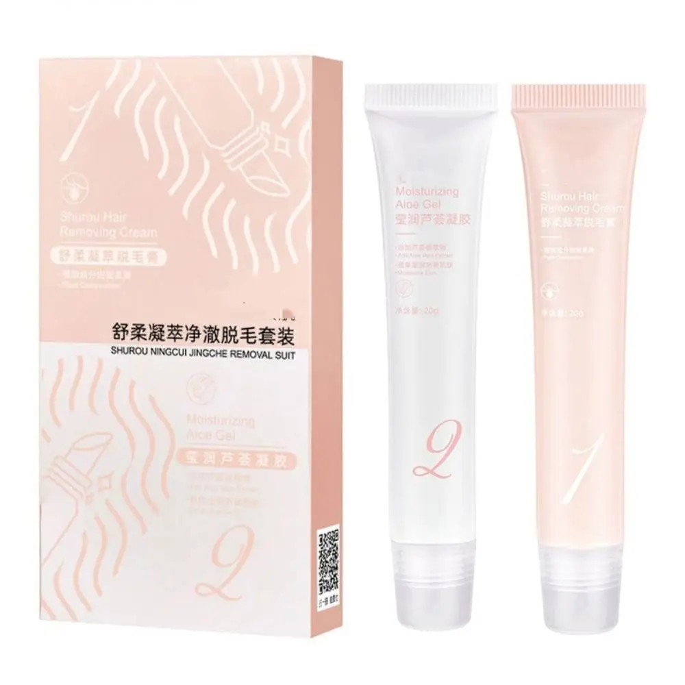 

New Aloe Moisturizing Lip Hair Removal Cream Gentle Hydrating Soothing Hair Removal Cream Kit Body Epilator Cream For Women Men