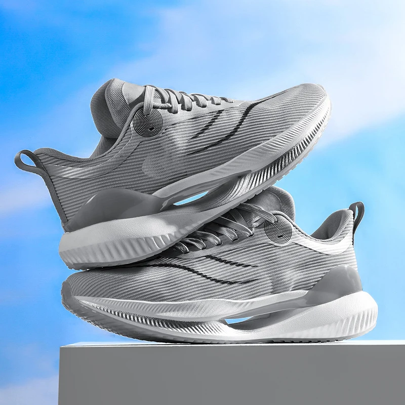 

﻿ Спортивные кроссовки для марафона на воздушной подушке с карбоновой пластиной, мужские дышащие легкие женские удобные спортивные нескользящие кроссовки