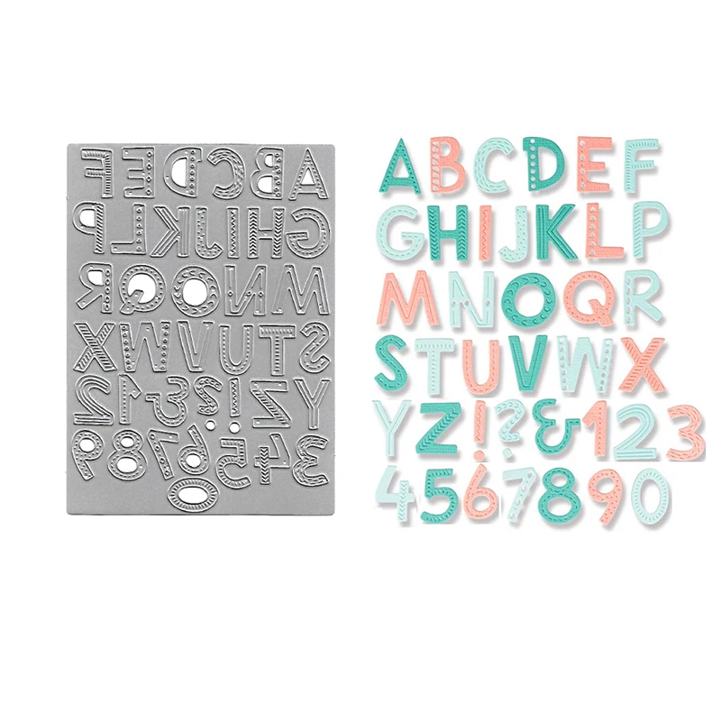 Metal Cutting Die For Festival DIY Clipboard Photo Album 3D Greeting Card Decoration 26 Capital Letters 0-9 Numbers 2022 NEW