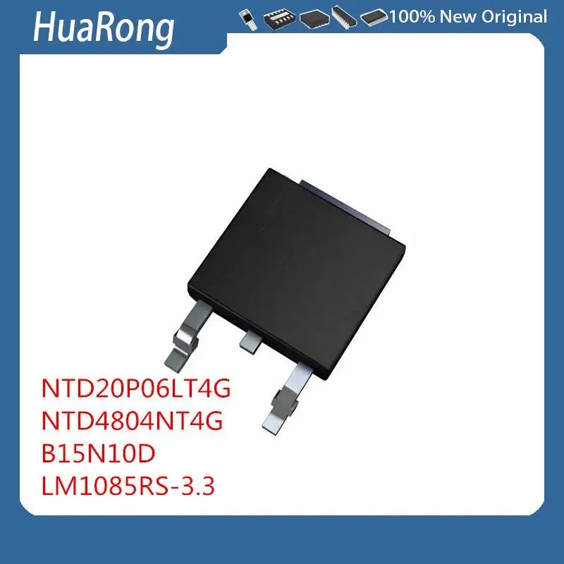 10Pcs/Lot      NTD20P06LT4G NTD20P06L 20P06L  15.5A/60V    NTD4804NT4G  B15N10D    LM1085RS-3.3  TO-252