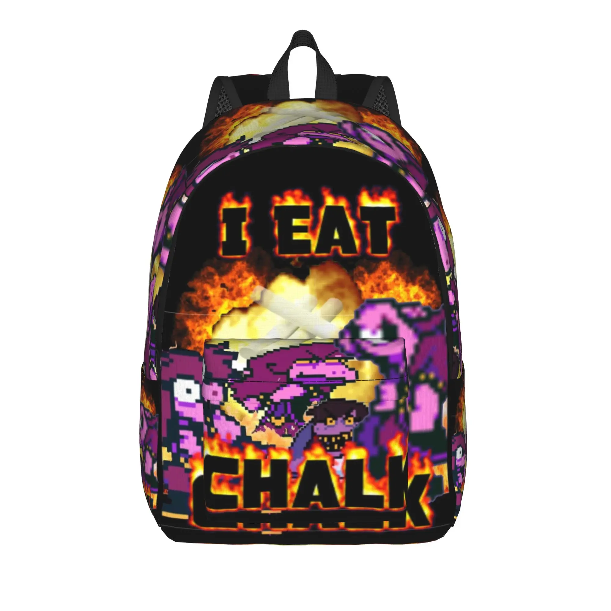 I eat chalk Susie Deltarune Game Backpack  Style Backpacks Unisex College Soft High School Bags Design Rucksack