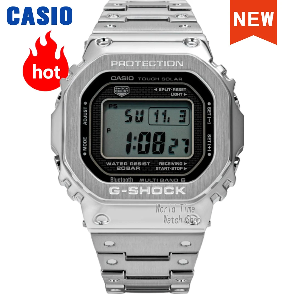 Casio watch for men g shock Light energy of small silver 200m Waterproof quartz men watch reloj casio hombre GMW-B5000D-1