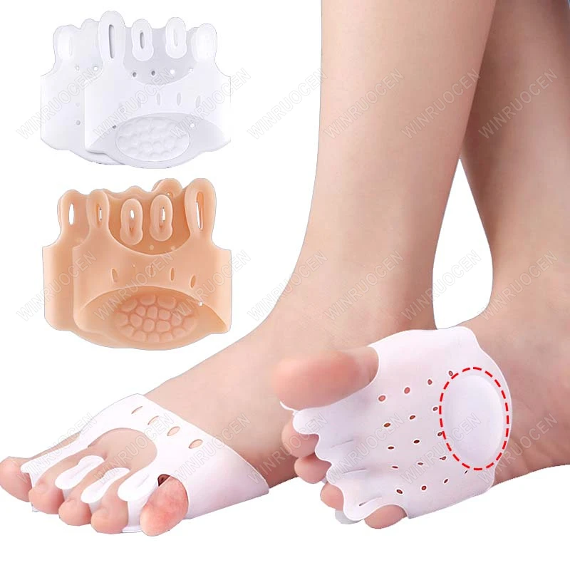 2 قطع = 1 زوج جل سيليكون الورم مصحح تو فواصل الأمامية منصات العظام الأقواس تقويم العظام أروح الفواصل عيد