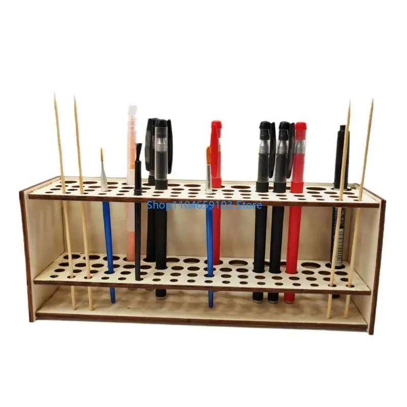 Boxwood Multi Compartment Pen Stand Desk With Natural Texture