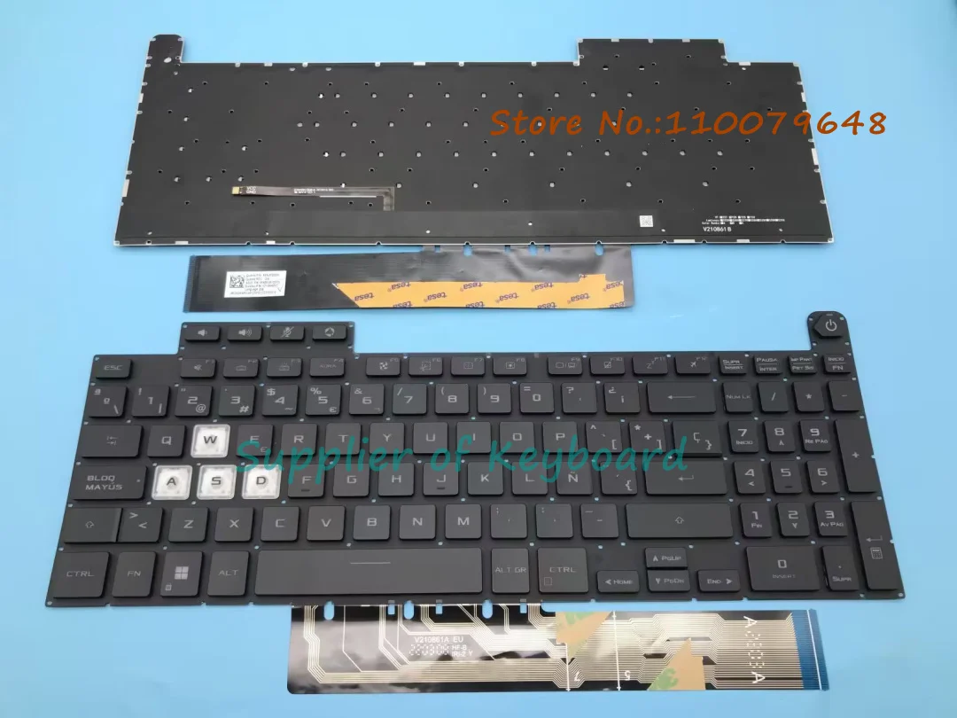 For ASUS TUF 3 Gaming F15 FA507 FA507R FX507 FX507ZC FX517 FX517Z FX517ZC FX707 FX707Z FA707 Latin Spanish Keyboard Backlit