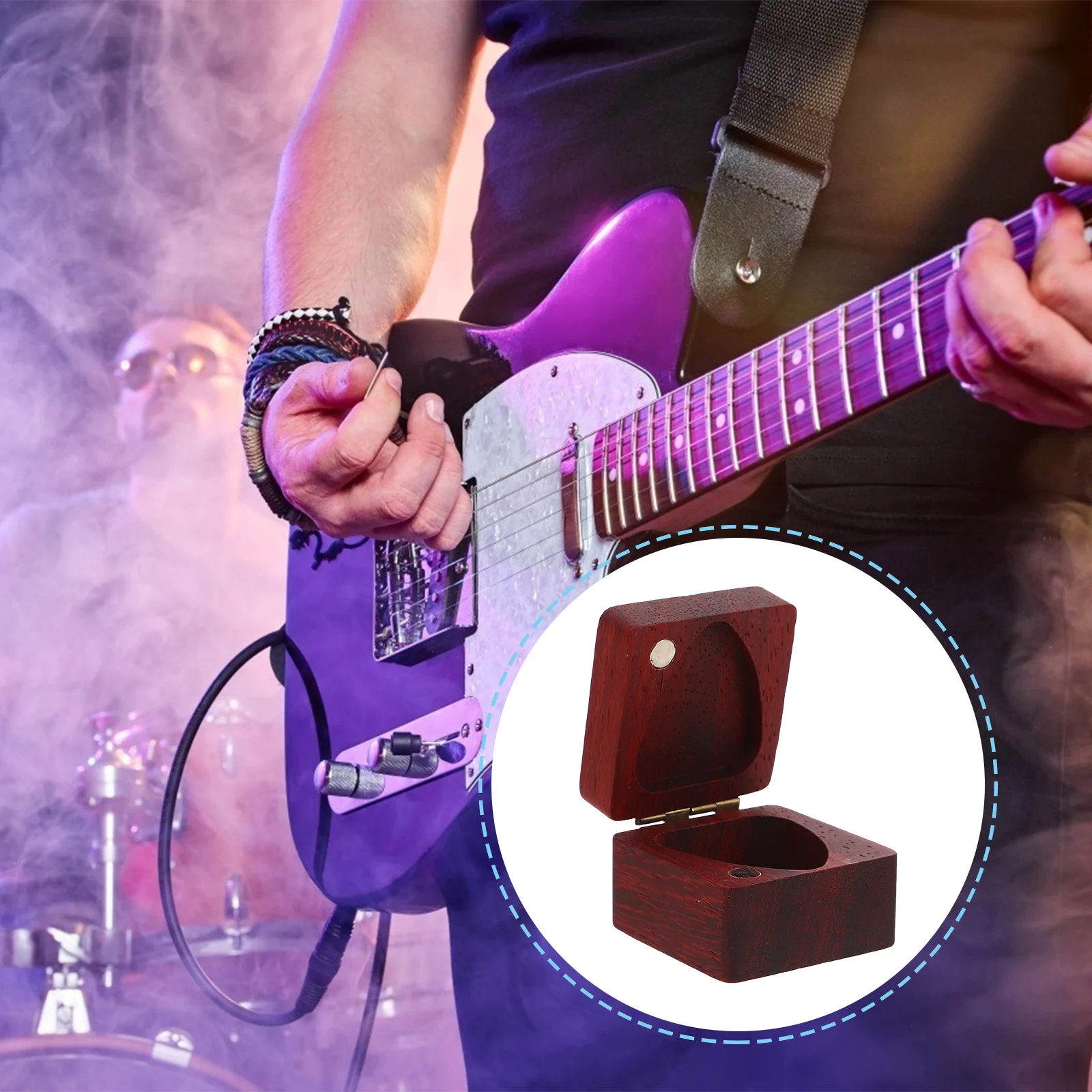 

Guitar Pick Storage Box Gitarrenplektrum-halter Gitarrenplektren-organizer Case