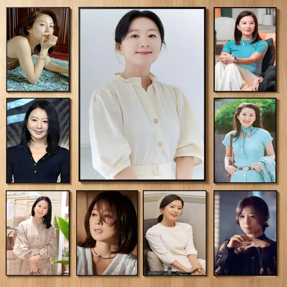 Mature Celebrity K-Kim Hee Ae Poster Classic Self-Adhesive PP Wall Sticker for Living Room Bar Decor Gift