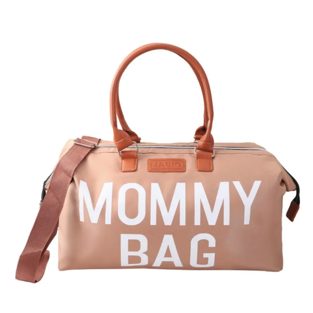 Borse per pannolini in Nylon impermeabile da donna borsa da viaggio per mamma da viaggio all'aperto di grande capacità borsa da allattamento per lettere di moda da donna per bambino