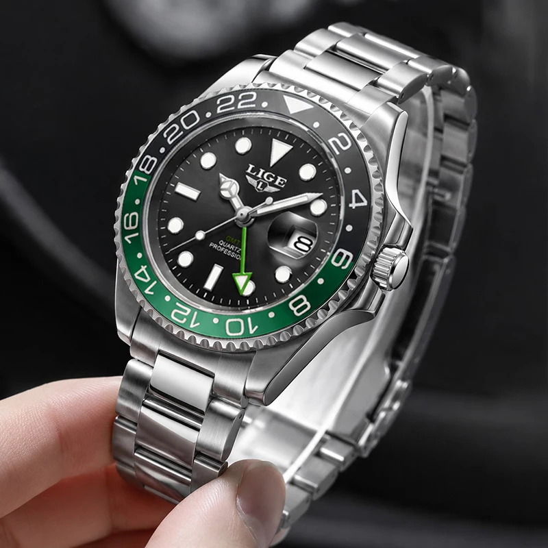 New LIGE Outdoor Diving Watch Men Fashion Top Brand Luxury Men's Waterproof Watches Casual Military Sports Quartz Chronograph