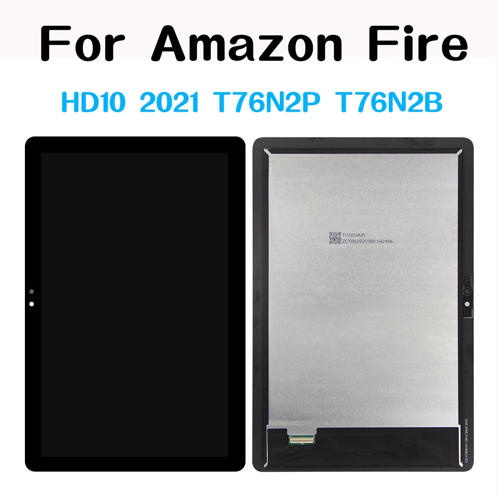 Original For Amazon Kindle Fire HD10 HD 10 11th Gen 2021 T76N2B T76N2P Lcd Display and Touch Screen Digitizer Assembly Replaceme