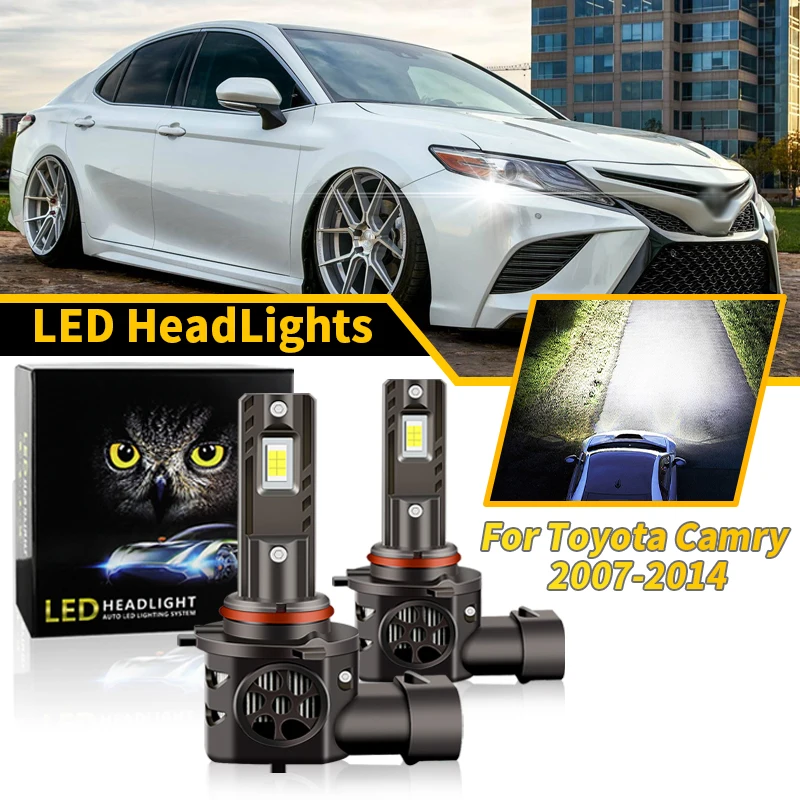 

For Toyota Camry 2007-2014 LED 9005 9006 Headlight Auto Lamp HB3 HB4 Headlamp Light Bulbs 1:1 Replace LED Lights 30000lm DC12V