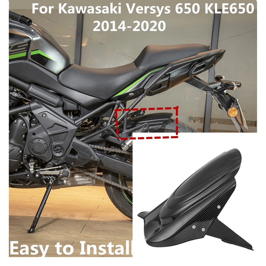 

For Kawasaki Versys 650 KLE650 Rear Hugger Fender Mudguard Wheel Cover Tire Splash Guard 2007-2024 Versys650 2015 2016 2017 2018