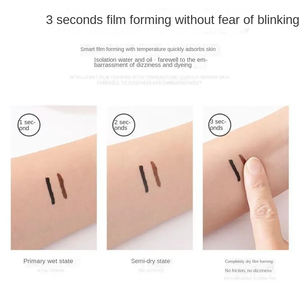 Nuevo Delineador de ojos líquido de cabeza delgada, lápiz de maquillaje duradero a prueba de sudor, delineador de ojos sin manchas