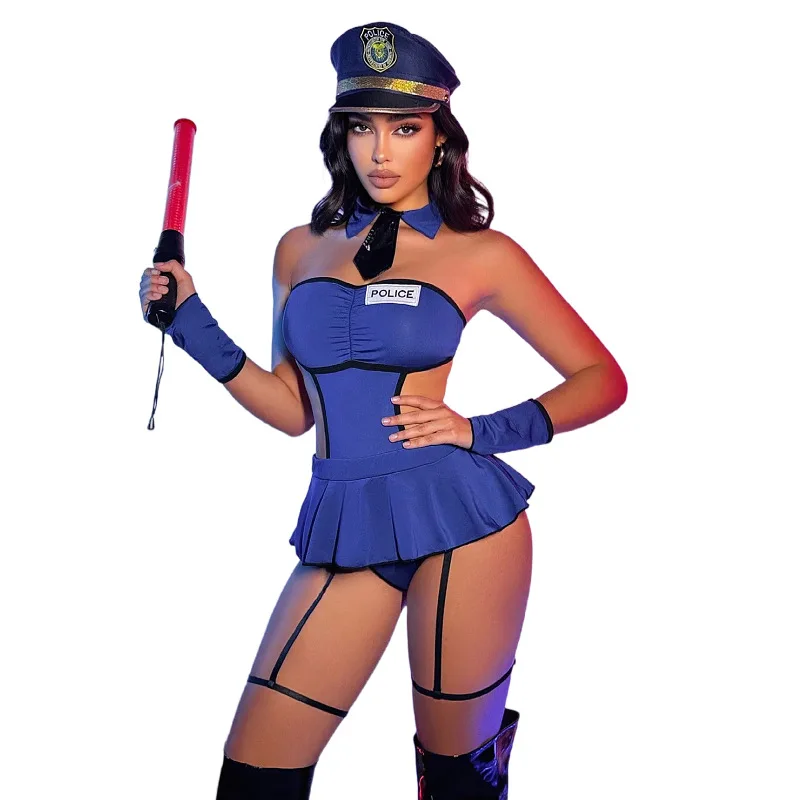 

Новый модный женский стильный костюм полицейского для ролевых игр, вечеринок в ночных клубах, косплея, высококачественное платье-костюм для взрослых женщин.