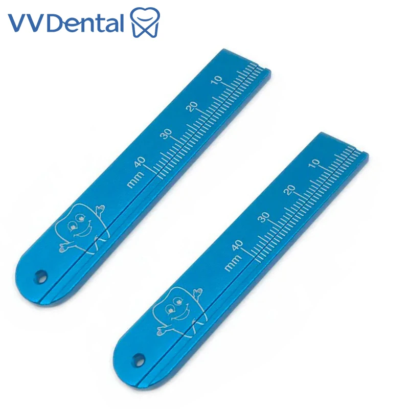 

VVDental 1 шт. Эндодонтическая линейка-измеритель, алюминиевая, для измерения расстояния между зубами, стоматологический измерительный инструмент