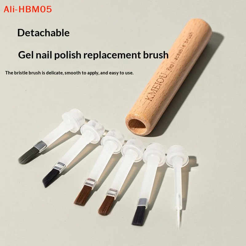 (HB05)20Pcs/Box Professional Nail Art Brush Set With Detachable Wooden Grip-Multi-Functional Nail Polish Brushes,Nail Art Tools