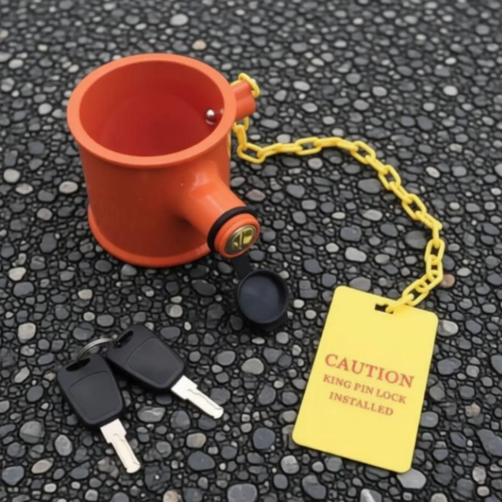 Secure Fifth Wheel Trailer Lock with Aluminum Alloy Cylinder for Semi Trailer Anti Theft