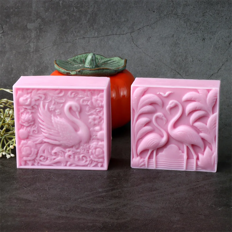 3D Square Animal Horsehead Elephant Silicone Soap Mold DIY Flamingo Tiger Mold Craft Gift Handmade Bath Making Supplies