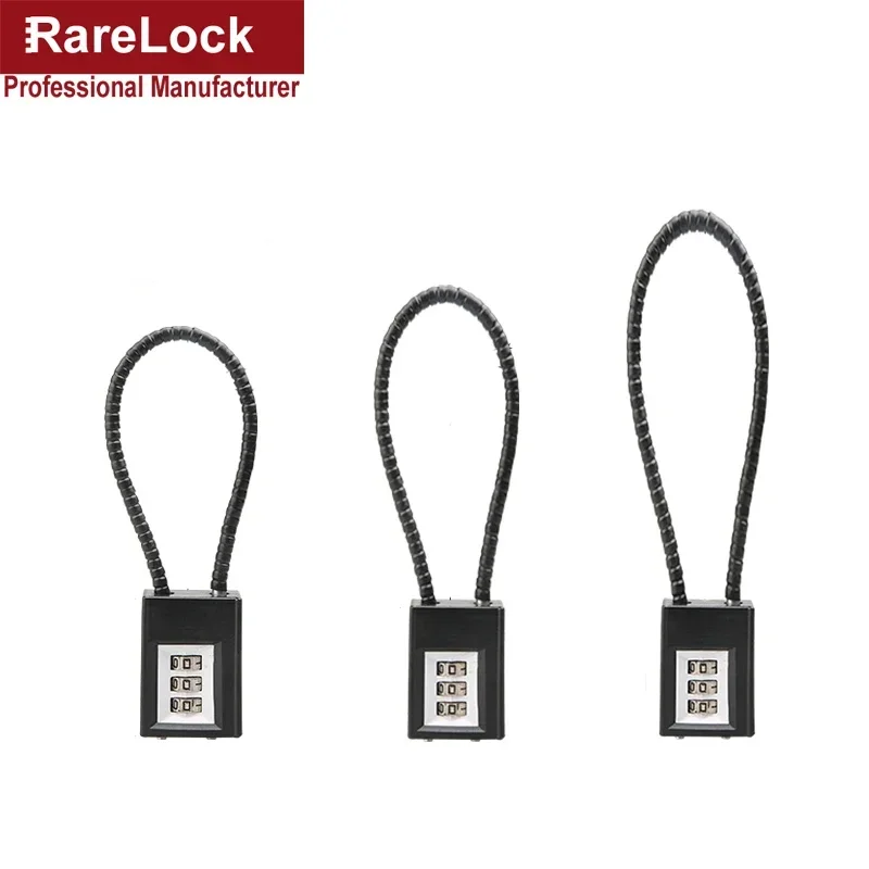 Wire Rope Password Padlock 20-38cm Length for Gate Door Bags Box Motorcycle Helmet Boat Cabinet Hardware Rarelock MA007 G