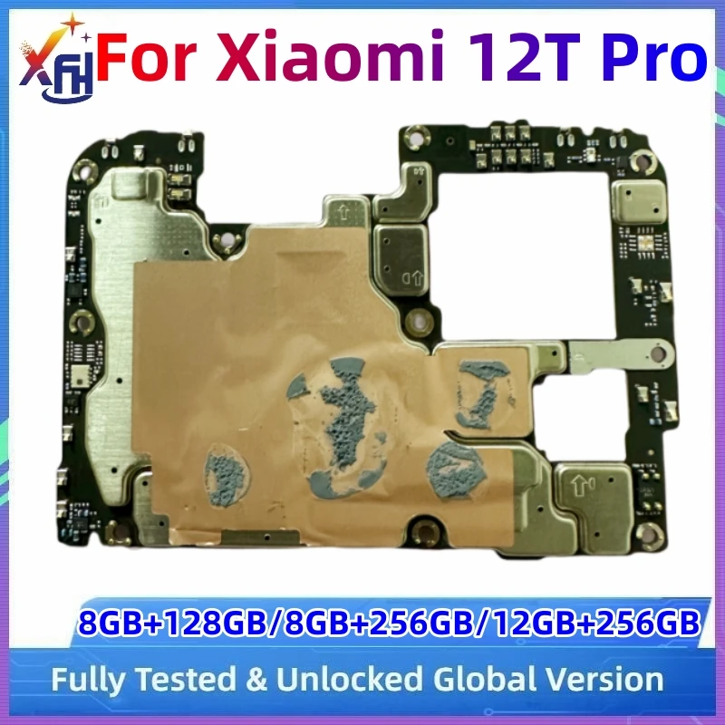 Motherboard for Xiaomi 12T Pro 5G, 128GB 256GB ROM, Unlocked Mainboard, Global Version Logic Board, 22081212UG, 22081212G