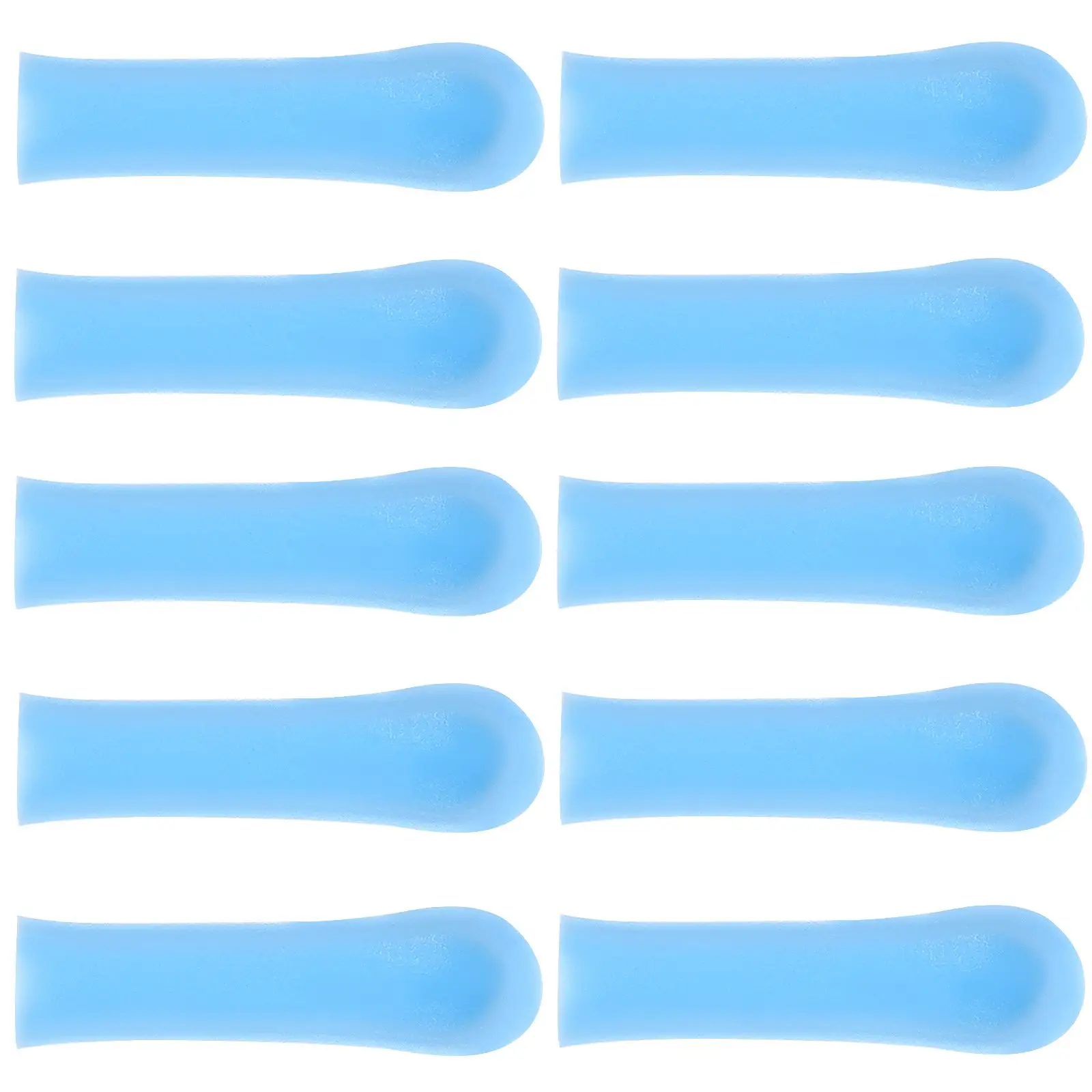 10 Pcs Ear Spoon Cover Silicone Replacement Blue Cleaning Accessories Travel Wax Removal Tool ReusableSpoons Ear Cleaning Health