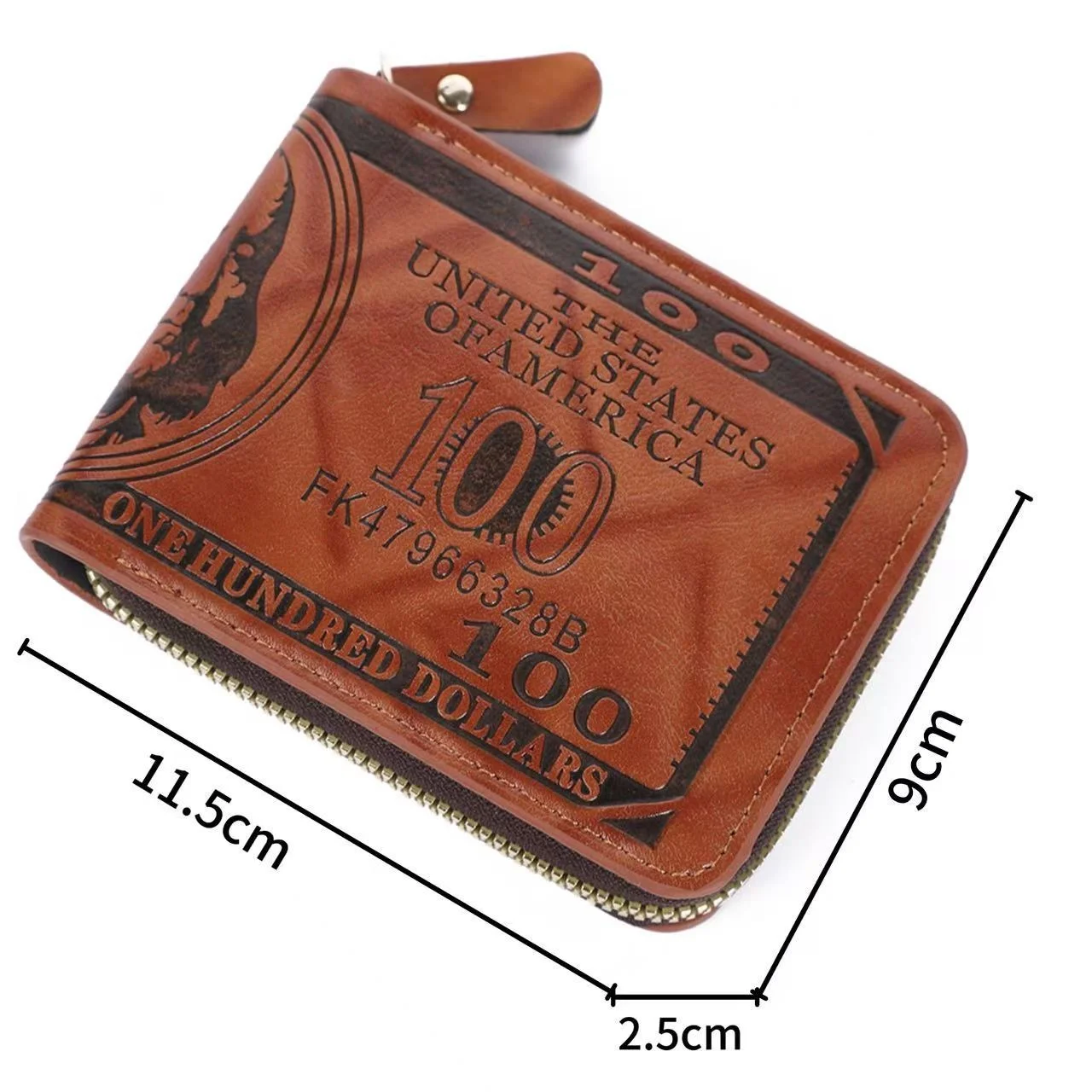 محفظة ريترو خفيفة الوزن للرجال محفظة قصيرة محمولة للعملات المعدنية محفظة أنيقة بسحاب للعملات المعدنية للمناسبات الرسمية والاستخدام اليومي والسفر