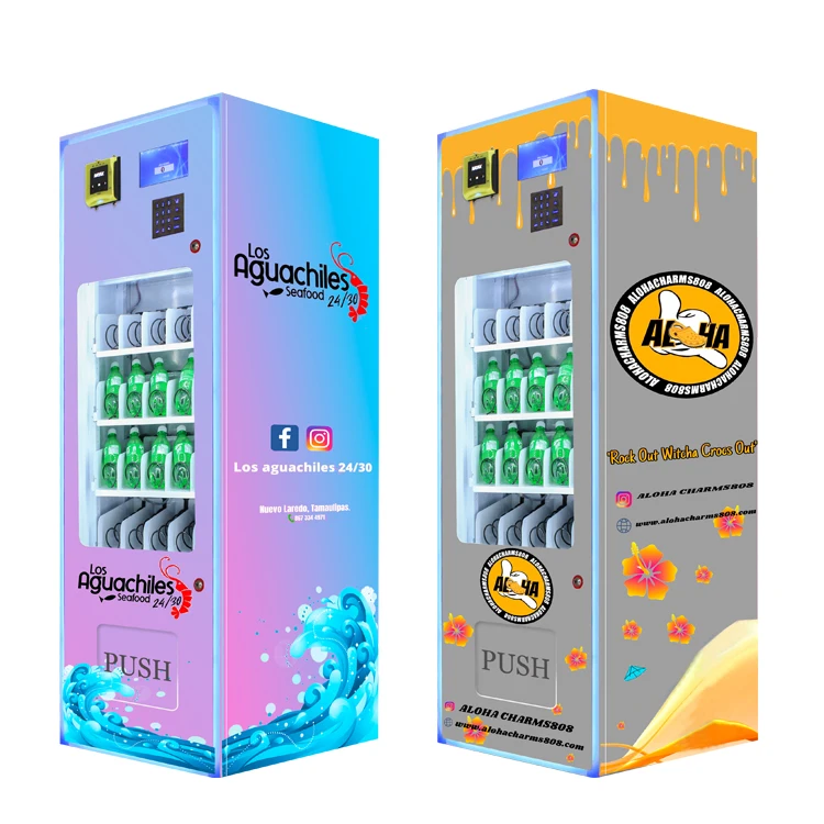Chinese Manufacture Popular Indoor Vending Machine Self-service Cosmetic Vending Machine  for Eyelashes Wigs pink logo Wrap