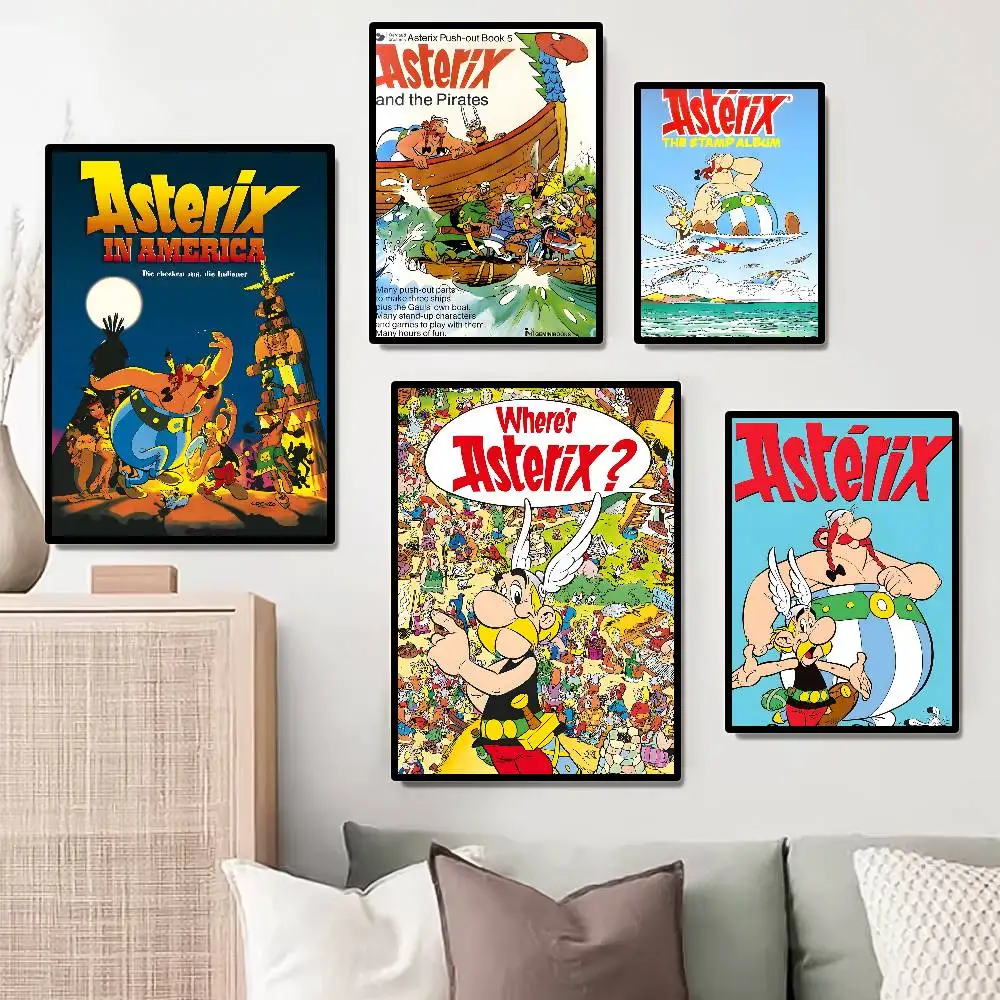 ملصق A-Asterix ملصق ذاتي اللصق - لا حاجة إلى غراء سهل الالتصاق وإزالة مثالية لديكور الغرفة