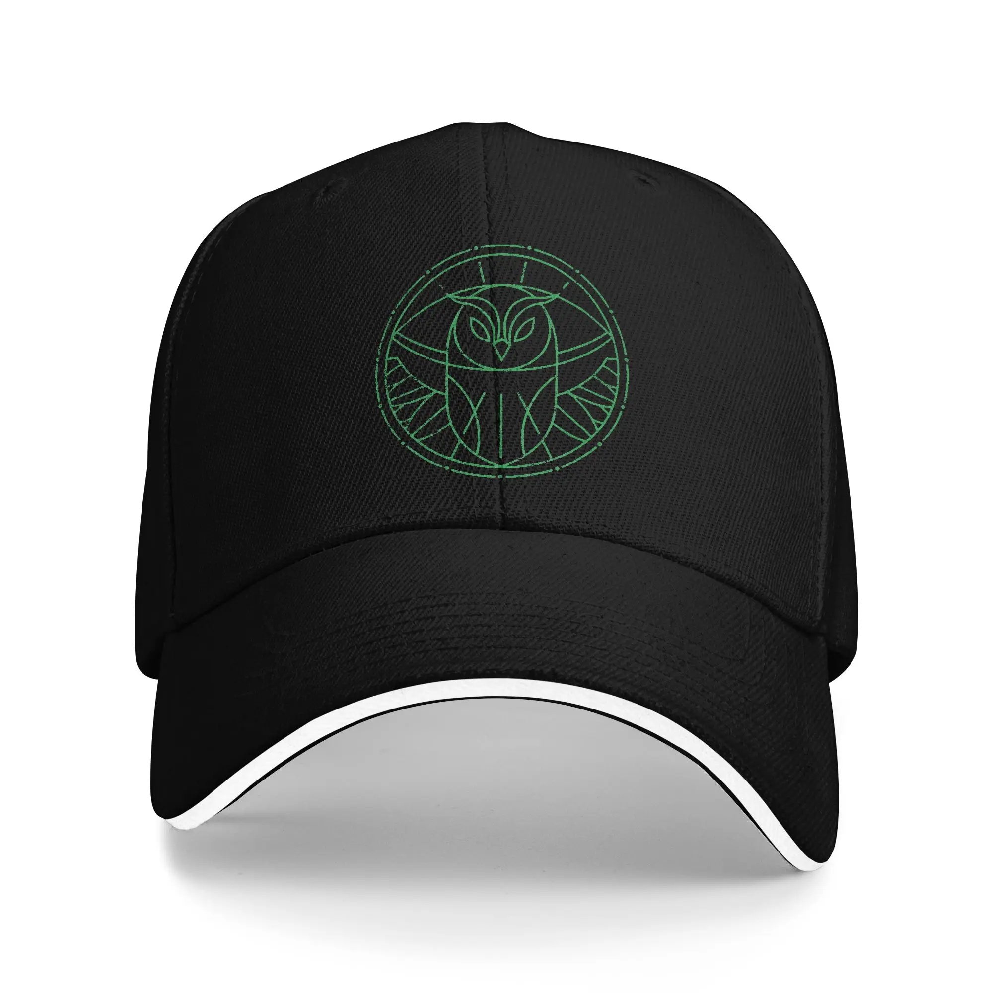 Magnus TMA Horror Podcast Archives Sandwich Baseball Cap Classic Adjustable Fit Round Owl Headwear Unisex Activities Adult Hats