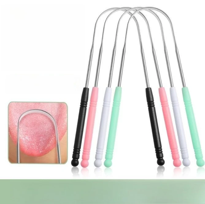 

60Pcs Stainless Steel Tongue Scraper Oral Tongue Cleaner Brush Tongue Toothbrush Oral Hygiene High Quality Tounge Scraper