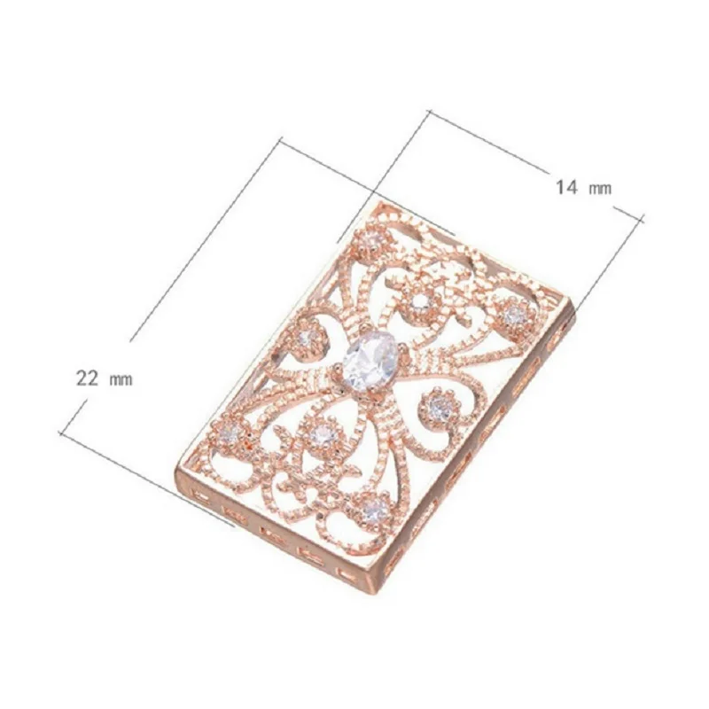 مكونات النتائج مجوهرات فاخرة شكل مربع زهرة باتن فاصل سحر موصلات لتقوم بها بنفسك سوار مُزين بالخرز قلادة أجزاء