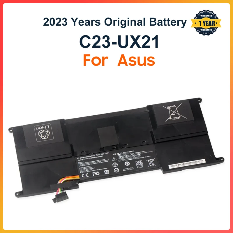 C23-UX21 C23 UX21 Laptop Battery For Asus Zenbook UX21 UX21A UX21E Ultrabook Series 7.4V 4800mAh