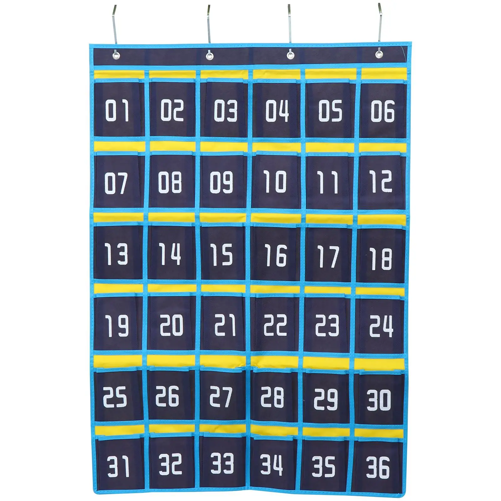 

Wall Storage Bag Phones Classroom Organizer Non-woven Fabric Thick Plating Hanging Holes Enlarged Pocket Cell Phone Numbered Bag
