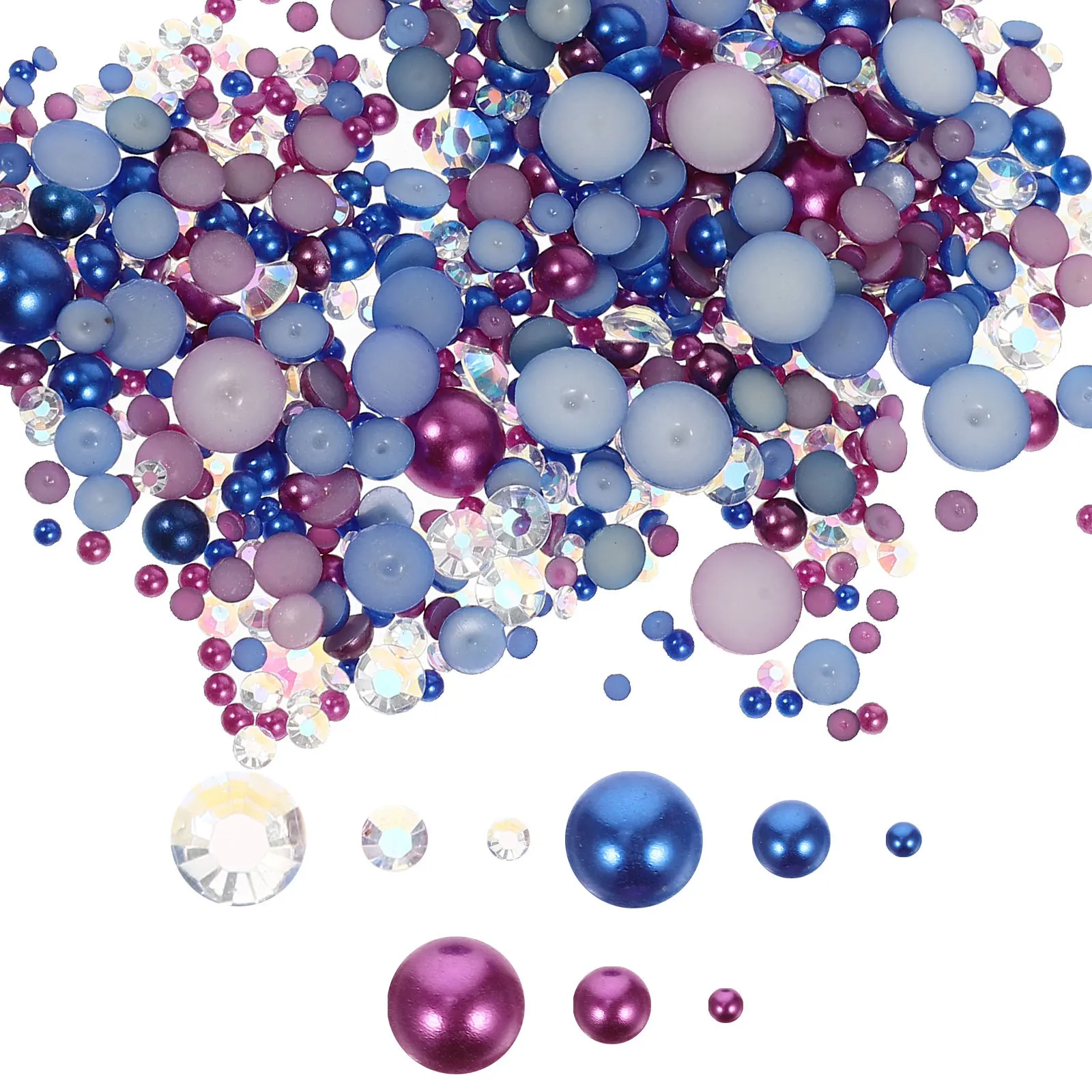 Breloques pour ongles en Imitation de perles, en résine à dos plat, décorations artistiques à faire soi-même, décalcomanies de manucure exquises, multifonctions pour Salon de maison