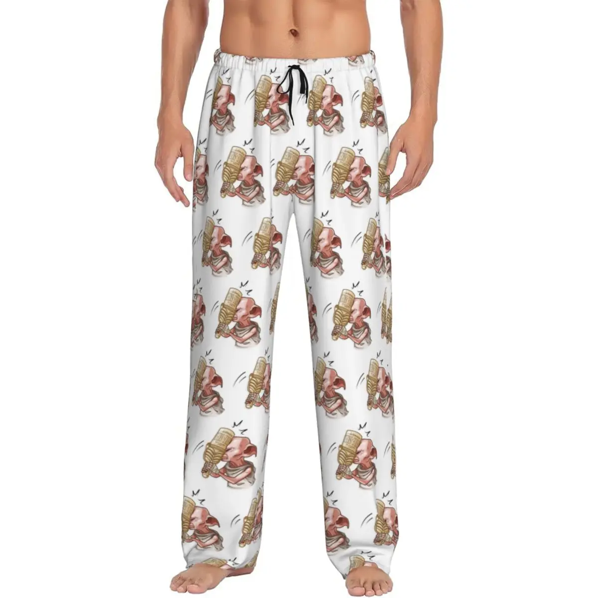 

Custom Dobby - Magic Movie Character Pajama Pants Sleepwear Men Elastic Waistband Halloween Sleep Lounge Bottoms with Pockets