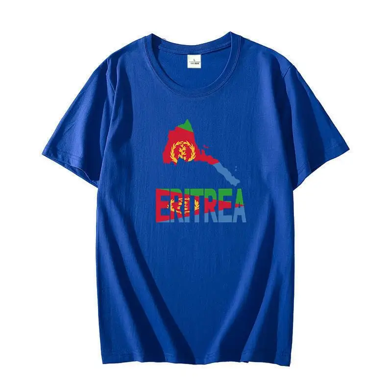 Eritrea map Eritrean flag Africa cotton t shirt for men graphic t shirts short sleeve t-shirts Summer Streetwear Men's clothing