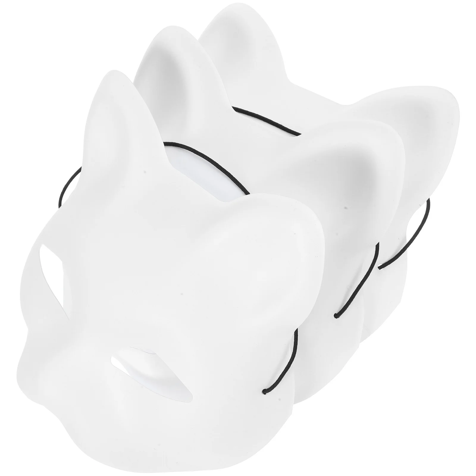 مجموعة واحدة من قناع القط DIY قناع بلاستيكي أبيض فارغ غير مطلي للحفلات التنكرية لوازم الهالوين أقنعة بلاستيكية فارغة #6