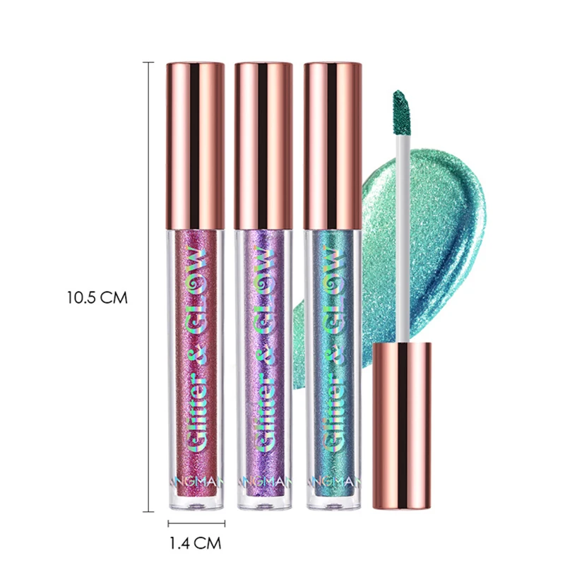 อายแชโดว์เหลวประกายมุกติดทนนานอายไลเนอร์แบบเหลวติดทนนานไฮไลท์ติดทนต่อการแต่งตาเป็นประกาย