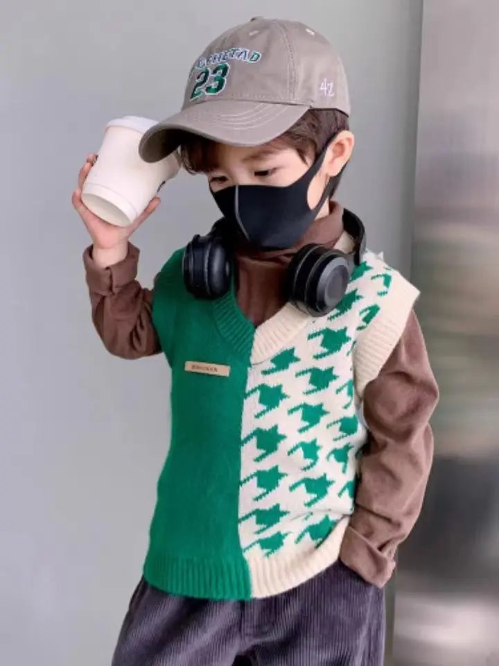 Bambini ragazzi maglione gilet primavera e autunno bello Pullover lavorato a maglia per bambini Top maglione per neonati