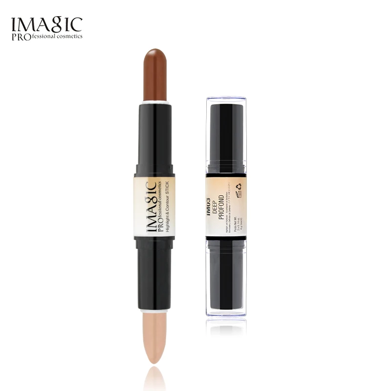 IMAGIC Makeup Creamy Double-ended 2in1 Contour Stick Contouring Highlighter Bronzer Create 3D Face  Concealer Full Cover Blemish