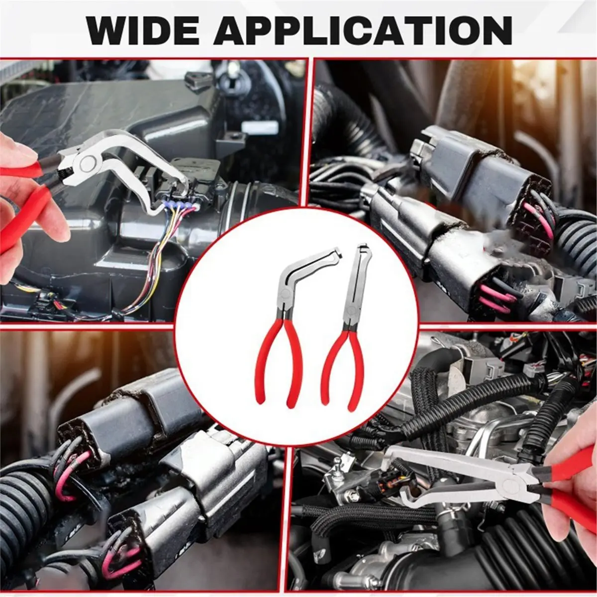Electrical Disconnect Pliers,Electrical Connector Pliers for Cars, Line Petrol Clip Pipe Pliers, for Tab Style Plugs