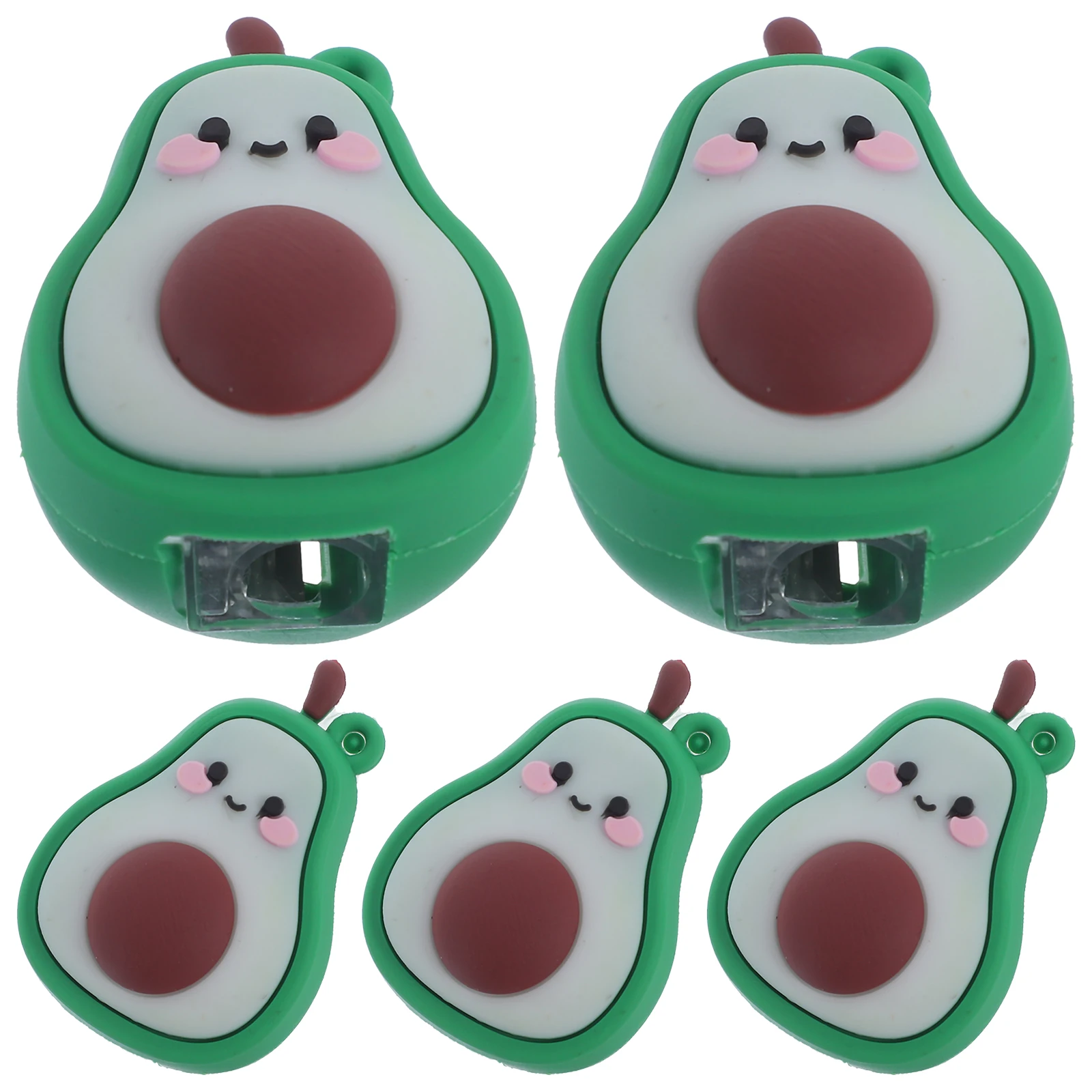 

Cute Avocado Pencil Sharpeners 5pcs Cartoon Manual Sharpeners For Kids School Supplies Erasers