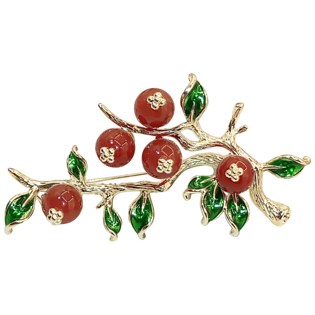 

Copper Brooch Accessories Women Dresses Artificial Wedding Corsage Fashion Pin Jewelry Fruit Theme Decorative Brooches Clothes