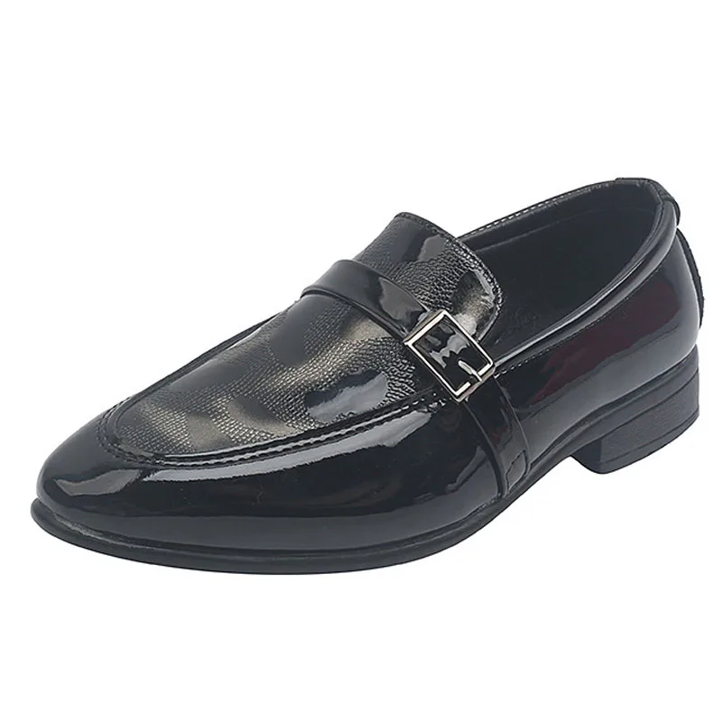 Sapatos de couro para meninos, sapatos de desempenho estudantil para crianças, sapatos de slip-on para criança, sapatos de dança para crianças, CSH1324, 2023