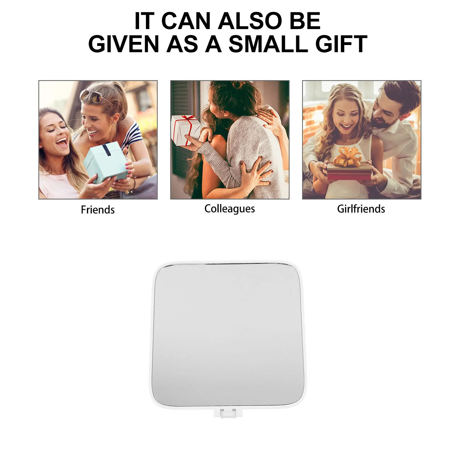 مرآة محمولة قابلة للطي للمكياج والسفر، مرآة سطح مكتب ممتازة، تصميم بسيط ومستقر مناسب للحلاقة المنزلية #5